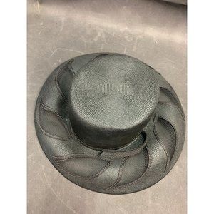 Anita Pineault Canda vintage Straw Retro Hat Black